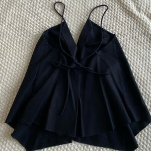 Aritzia-Babaton Wide Cut Open Flare Tank Top